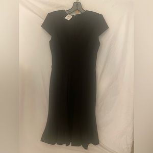 NWT Calvin Klein below the knee black dress with belt